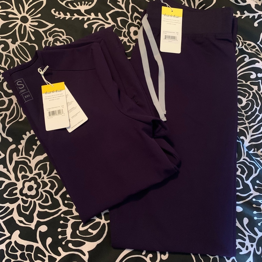 XXS Purple Figs scrub set NWT
